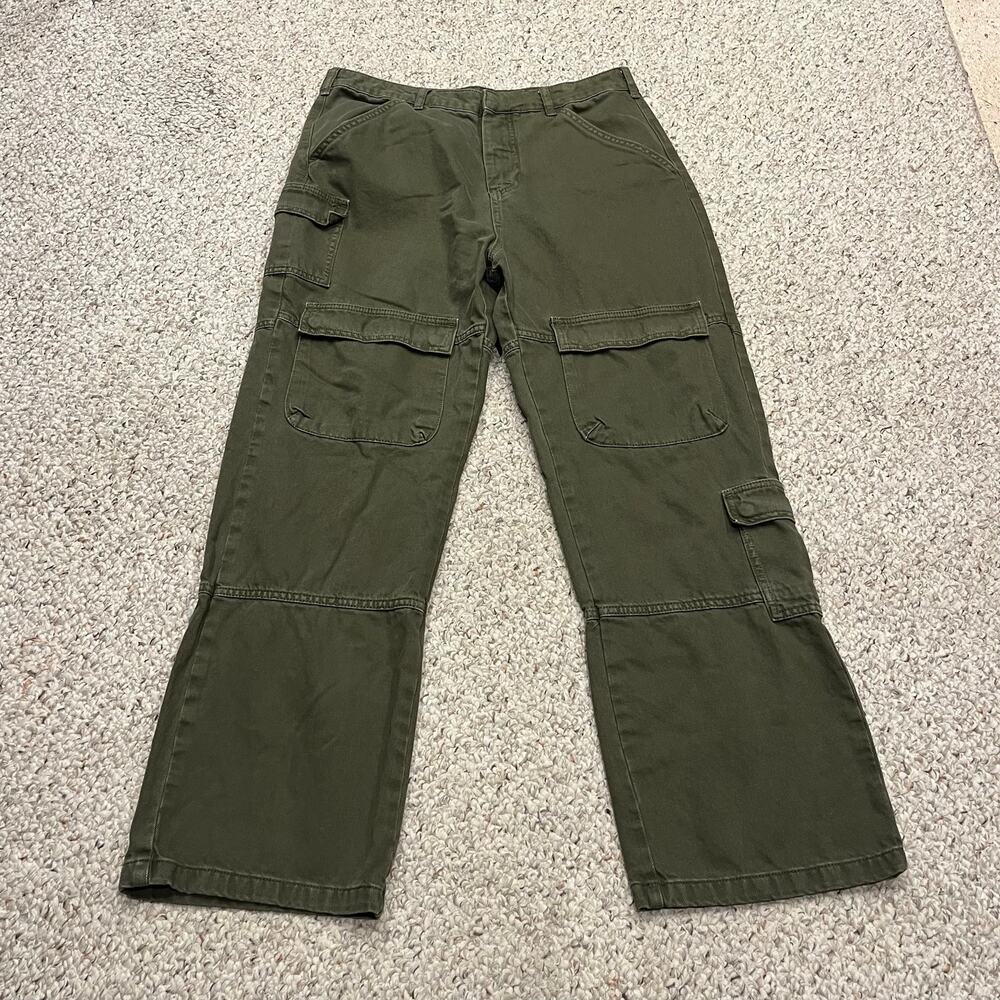 Pilcro Olive Utility Straight-Leg Cargo Pants
